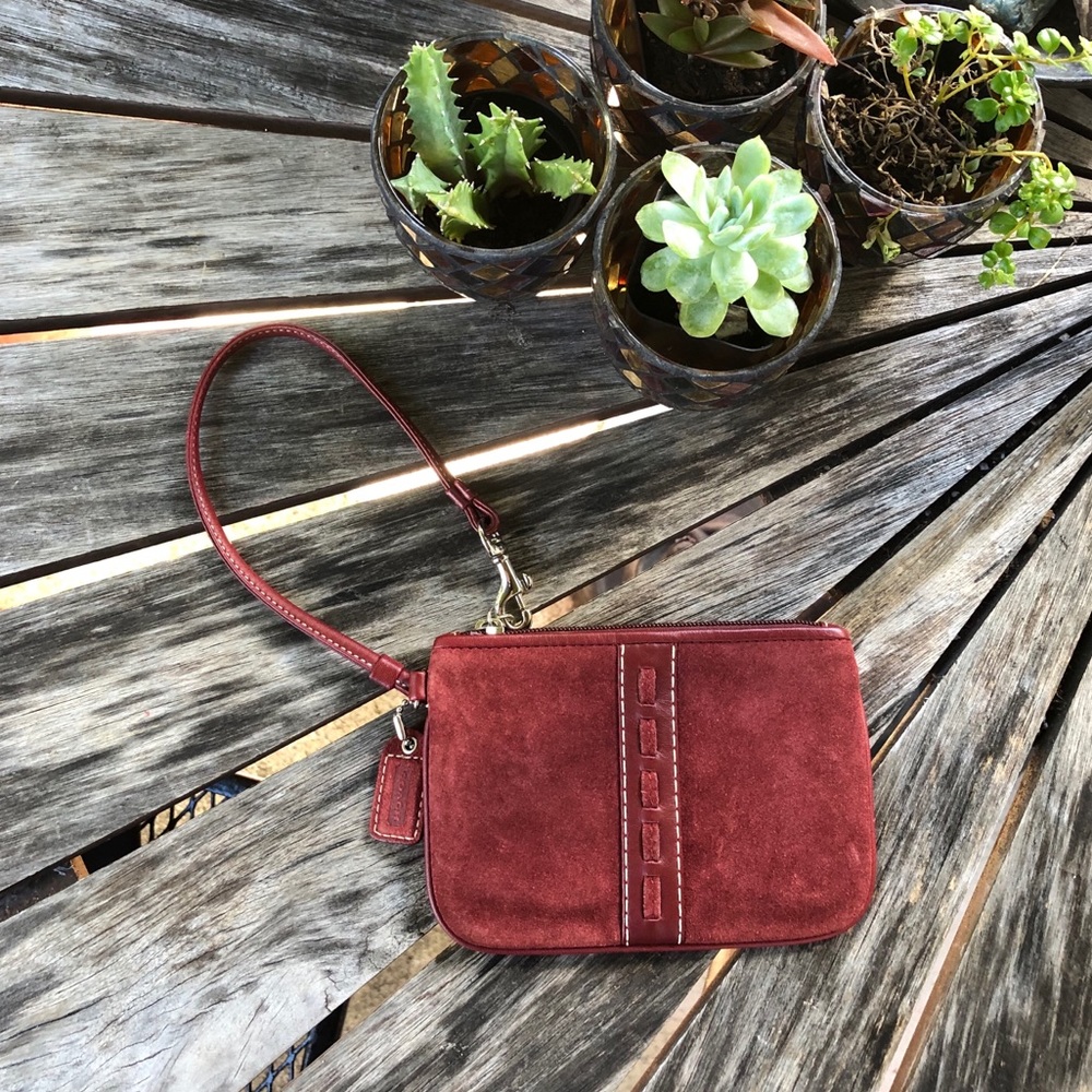 COACH Suede Wristlet Brick - Picture 6 of 6